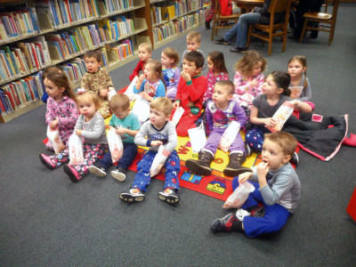 Pajama party at the library