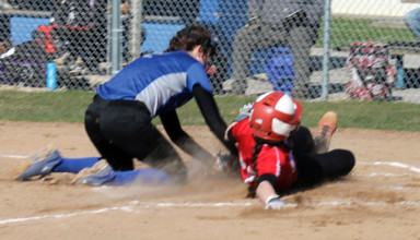 Defending home plate