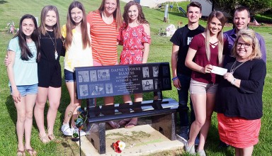 Cheerleading check presentation