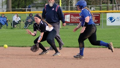 Watching it into the glove