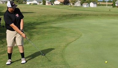 Putting on the green