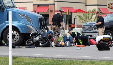 Motorcycle vs. semi