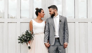 Adrienne Johnson and Dustin Grooms