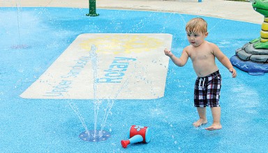 Playing in the water