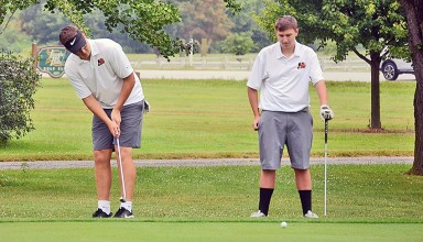 Putting on the green